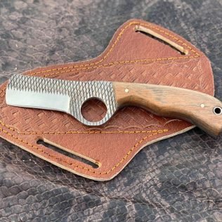 Custom Handmade horse file steel cowboy bull cutter knife