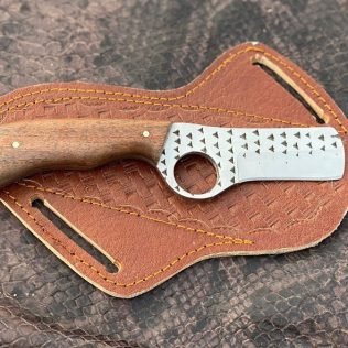 Custom Handmade horse file steel cowboy bull cutter knife