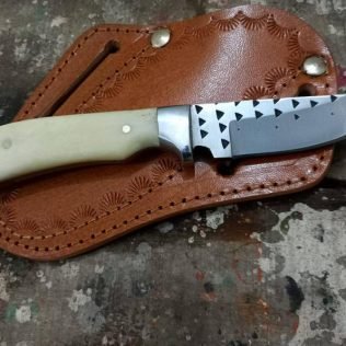 Custom hand made Hofe rasp steel cowboy knife