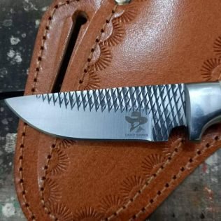 Custom hand made Hofe rasp steel cowboy knife