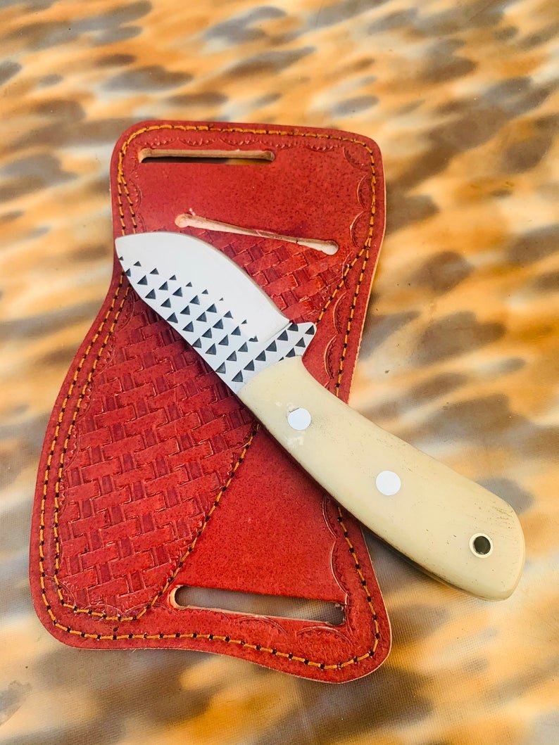 Custom handmade rasp steel cowboy skinner knife - Image 2