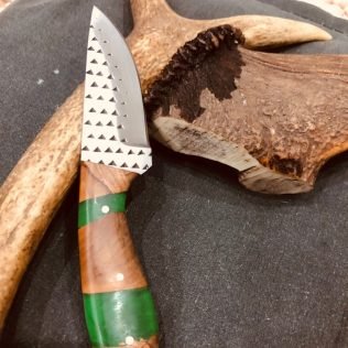 Custom handmade horse file steel cowboy skinner knife