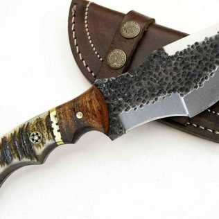 Awesome Custom Handmade Carbon Steel 10 inches Hunting Tracker knife with Sheath 786-504