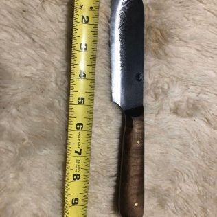 Jeff White Comanche Kephart knife with curly maple handle