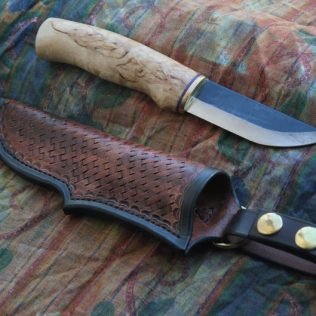 Custom puukko , hunting skinning knife , bushcraft knife , survival , camping , handmade , hf survival school