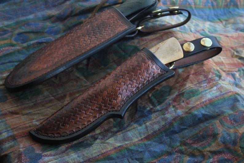 Custom puukko , hunting skinning knife , bushcraft knife , survival , camping , handmade , hf survival school - Image 3