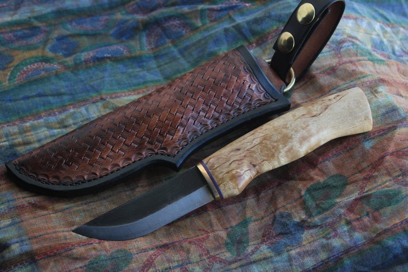 Custom puukko , hunting skinning knife , bushcraft knife , survival , camping , handmade , hf survival school - Image 4