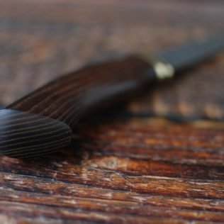 Handmade Hunting Knife with Stonewash Protective Cover, Tourist’s Knife, Camping Knife, Knives With Bolster