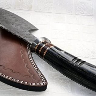 CUSTOM MADE DAMASCUS STEEL 12.50 INCHES HATCHET – GORGEOUS AND SOLID