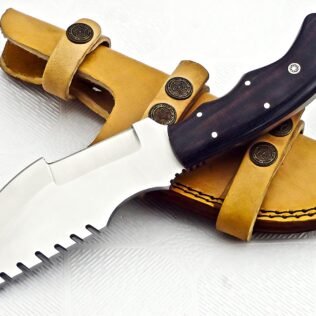 CUSTOM HANDMADE D2 STEEL TRACKER KNIFE – Stunning Micarta Handle Grip