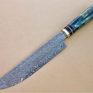 Custom handmade beautiful Damascus Chef Knife