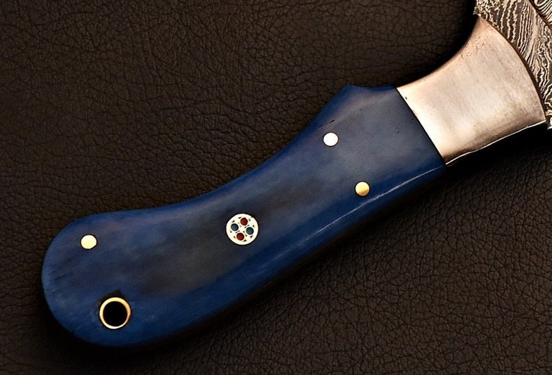 Handmade Damascus Steel Tracker Knife - Image 4