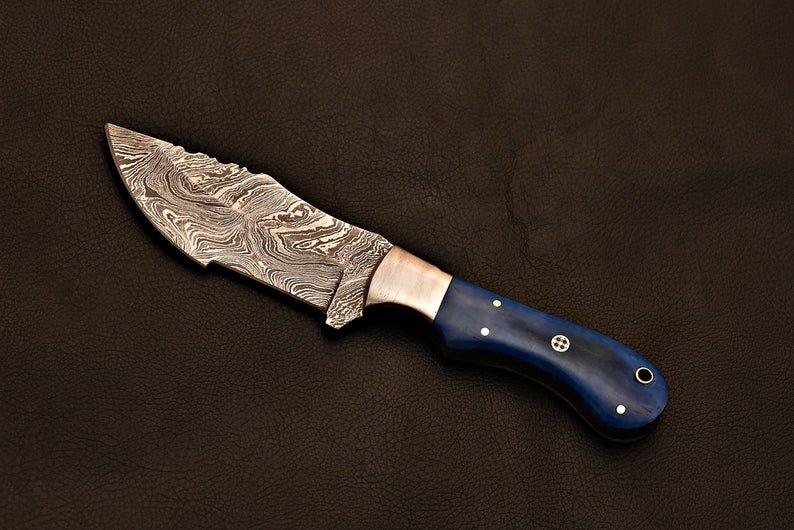 Handmade Damascus Steel Tracker Knife - Image 2