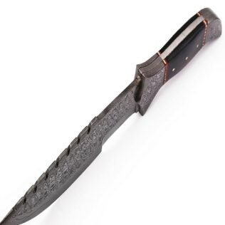 Custom Handmade HAND FORGED DAMASCUS STEEL Hunting TRACKER KNIFE Fixed Blade Knife