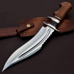 Amazing Beautifull Custom Handmade D2 Steel Bowie Knife With Leather Sheet