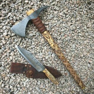 Handcrafted Axe and Knife