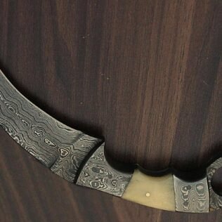 handmade Damascus karambit camel handle