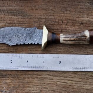 DAMASCUS STEEL 8 inch hunting KNIFE