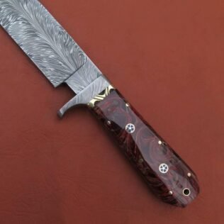 Beautiful hand made DAMASCUS steel Custom Bowie knife