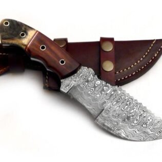 Custom Handmade Damascus steel Hunting Tracker Knife