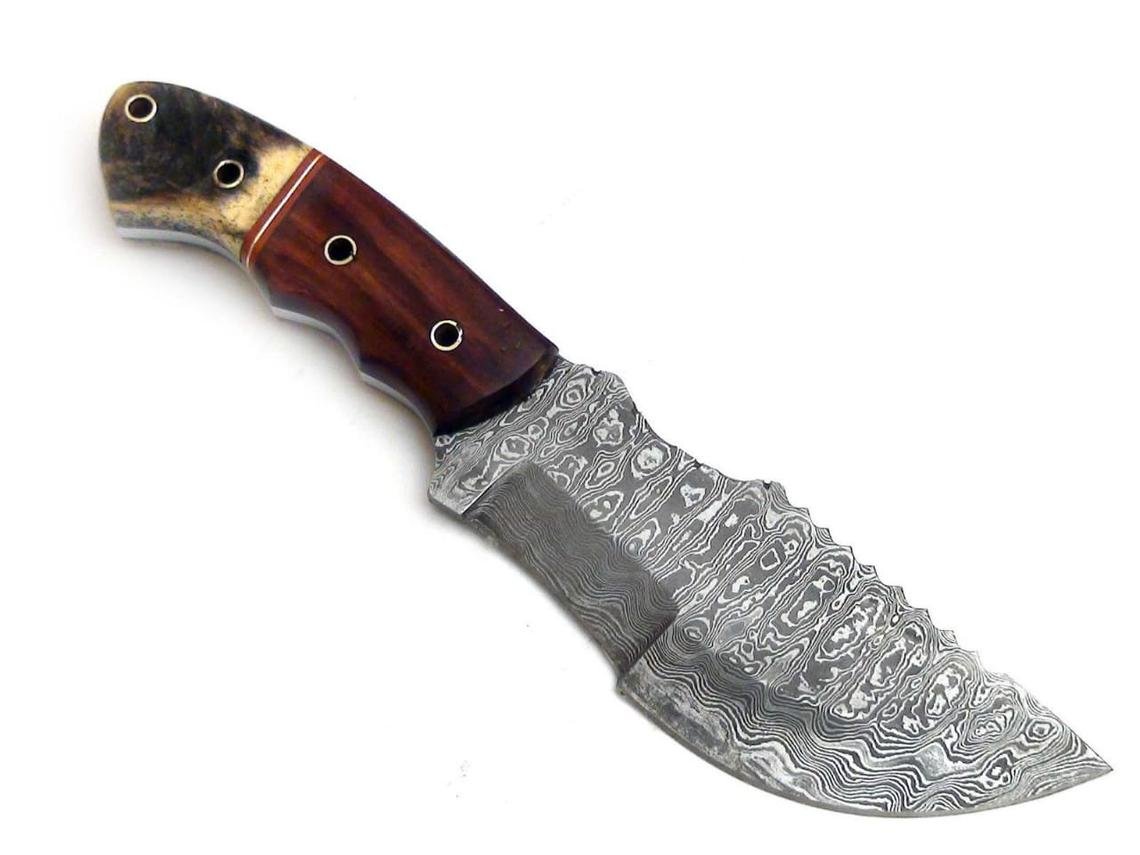 Custom Handmade Damascus steel Hunting Tracker Knife - Image 4