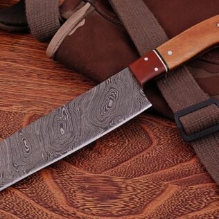 Kitchen Knives, Damascus Kitchen Knives Custom Damascus Steel Chef Knife Handmade With WOOD Handle