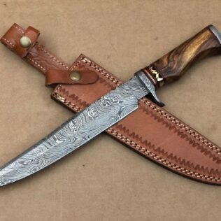 Custom Handmade Damascus Steel Bowie knife