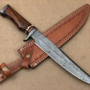 Custom Handmade Damascus Steel Bowie knife