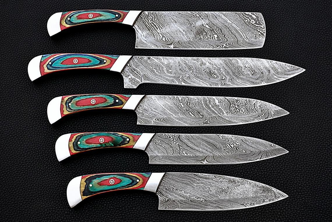 Handmade high quality chef knives, Damascus steel chef knives, Stunning gift, Groomsmen gift, Christmas gift, New year gift, Birthday gift