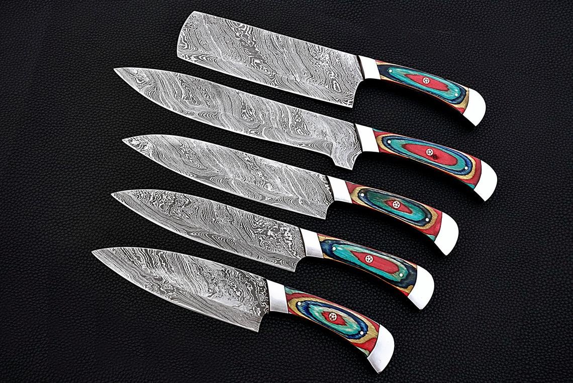 Handmade high quality chef knives, Damascus steel chef knives, Stunning gift, Groomsmen gift, Christmas gift, New year gift, Birthday gift - Image 6
