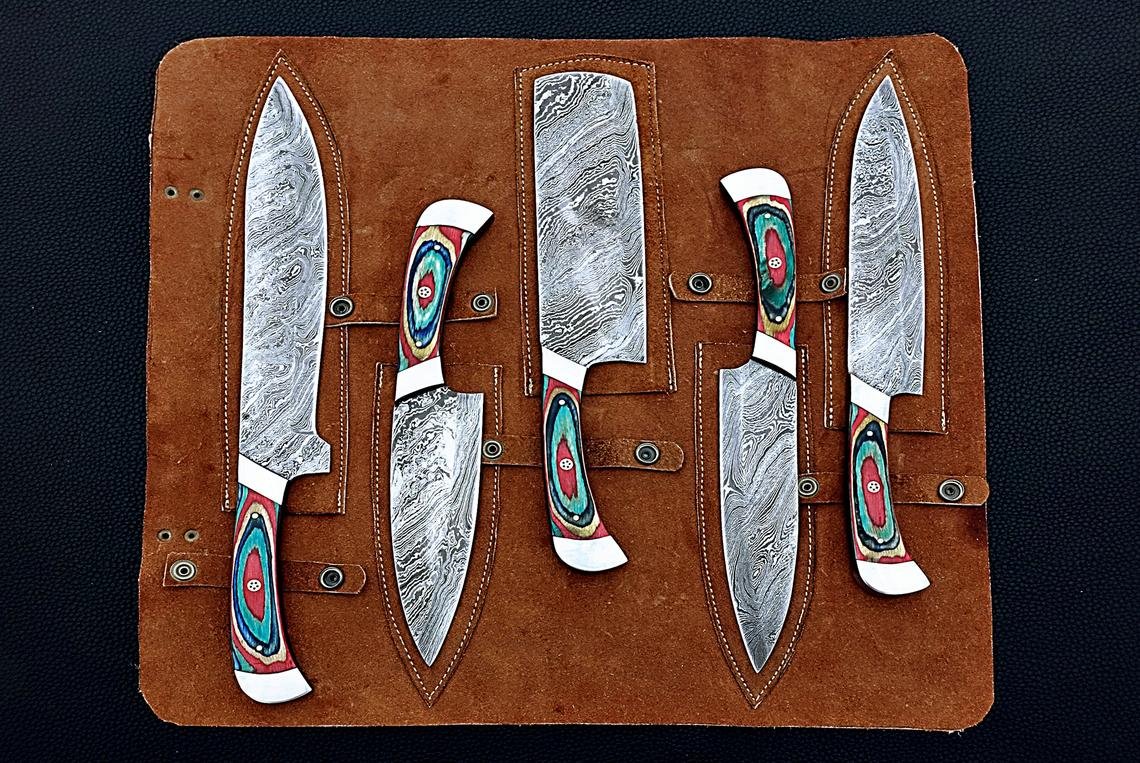 Handmade high quality chef knives, Damascus steel chef knives, Stunning gift, Groomsmen gift, Christmas gift, New year gift, Birthday gift - Image 7