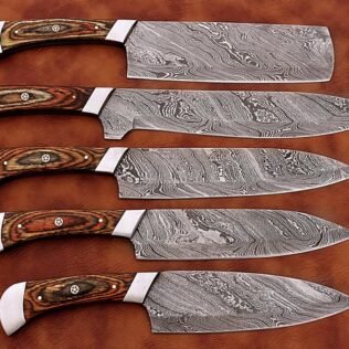 Handmade knives, Top Quality Damascus steel Chef Knives, Gift For Him,Anniversary Gift, Housewarming Gift, Chef Set,Gift For Her, Gift set