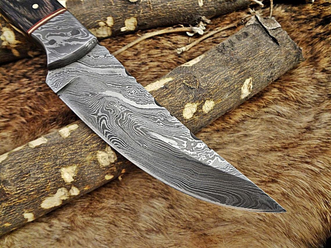 Handmade High quality Damascus steel Skinner knife, Gift for him, Gift for her, Handmade gift, Boyfriend gift, New year Gift, Christmas Gift - Image 6
