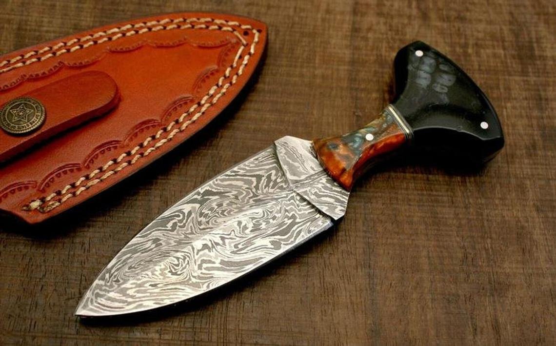 The Custom Handmade Damascus Steel boot Dagger,Dagger Knife - Image 4