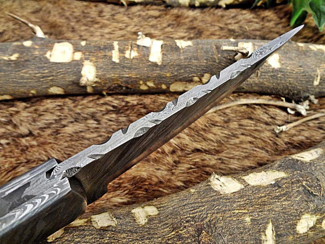 Handmade High quality Damascus steel Skinner knife, Gift for him, Gift for her, Handmade gift, Boyfriend gift, New year Gift, Christmas Gift - Image 9