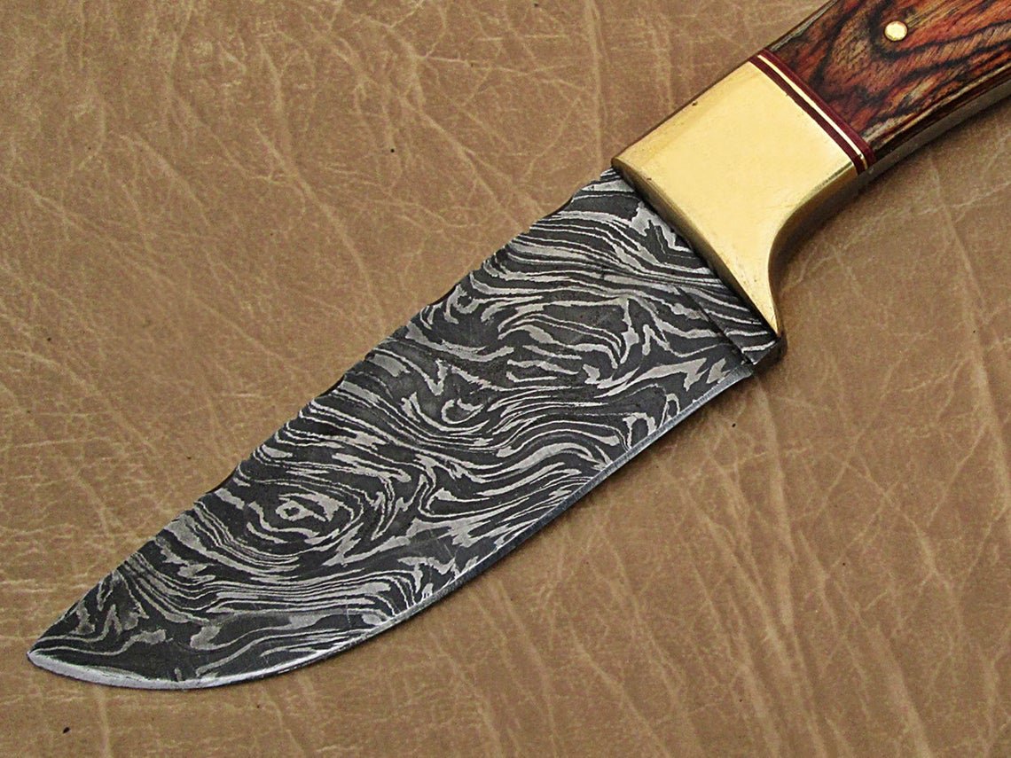 Handmade Damascus steel Skinner knife, Hand forged knife, Anniversary gift, Christmas gift, Gift for him, Gift for boyfriend, New year Gift - Image 2