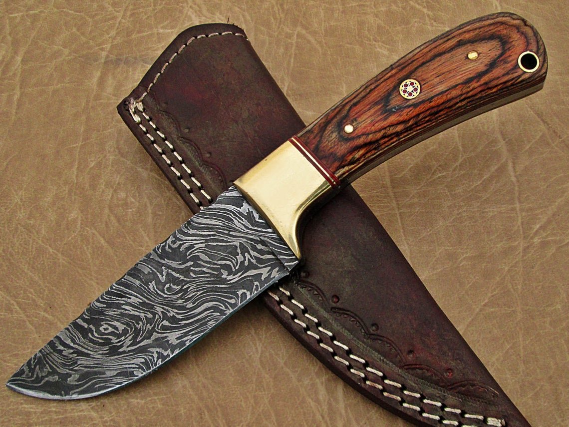 Handmade Damascus steel Skinner knife, Hand forged knife, Anniversary gift, Christmas gift, Gift for him, Gift for boyfriend, New year Gift