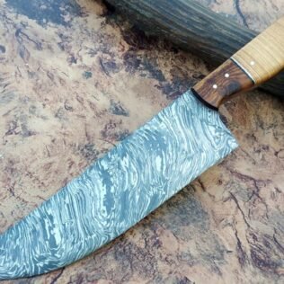 Custom Handmade Damascus Knife 13″Damascus Steel Chef Knife
