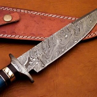 custom handmade knife damascus knife steel chef knife hunting knife bowie knife happy anniversary