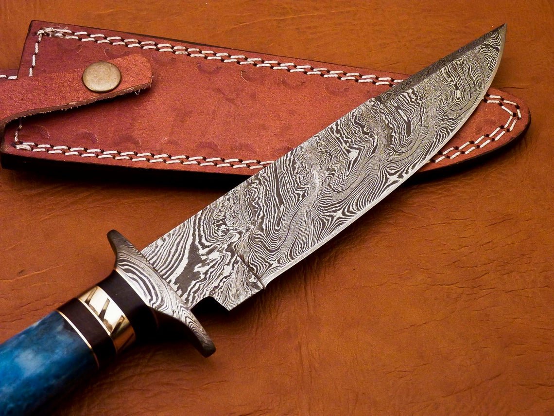 custom handmade knife damascus knife steel chef knife hunting knife bowie knife happy anniversary - Image 2