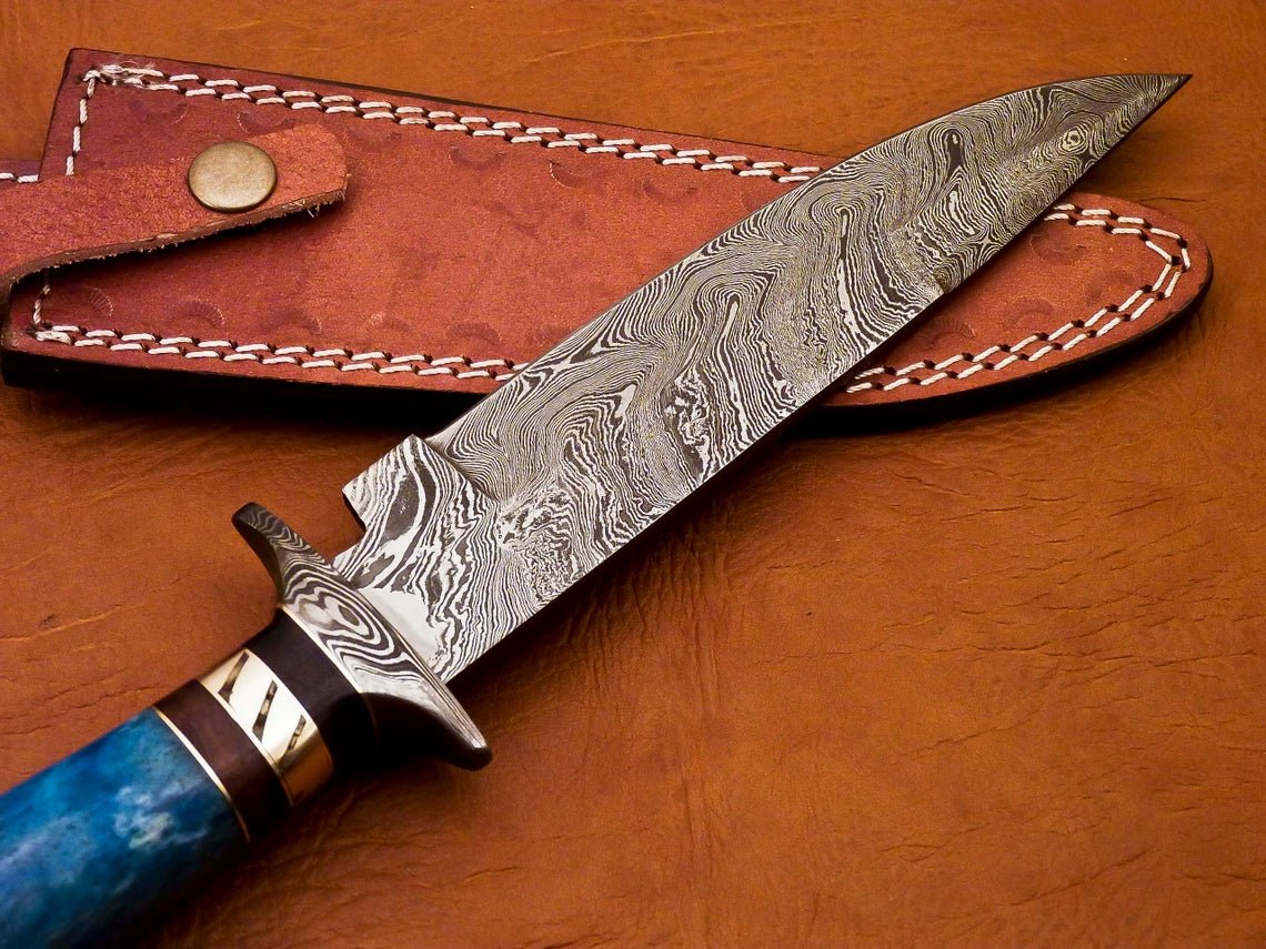 custom handmade knife damascus knife steel chef knife hunting knife bowie knife happy anniversary - Image 4