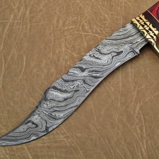 Handmade damascus steel hunting knife, Anniversary gift, Husband gift, Gift for boyfriend, Gift for him, Christmas gift, New Year Gift