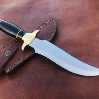 Hunting knife | Custom handmade D2 steel hunting knife | Buffalo horn & brass guards