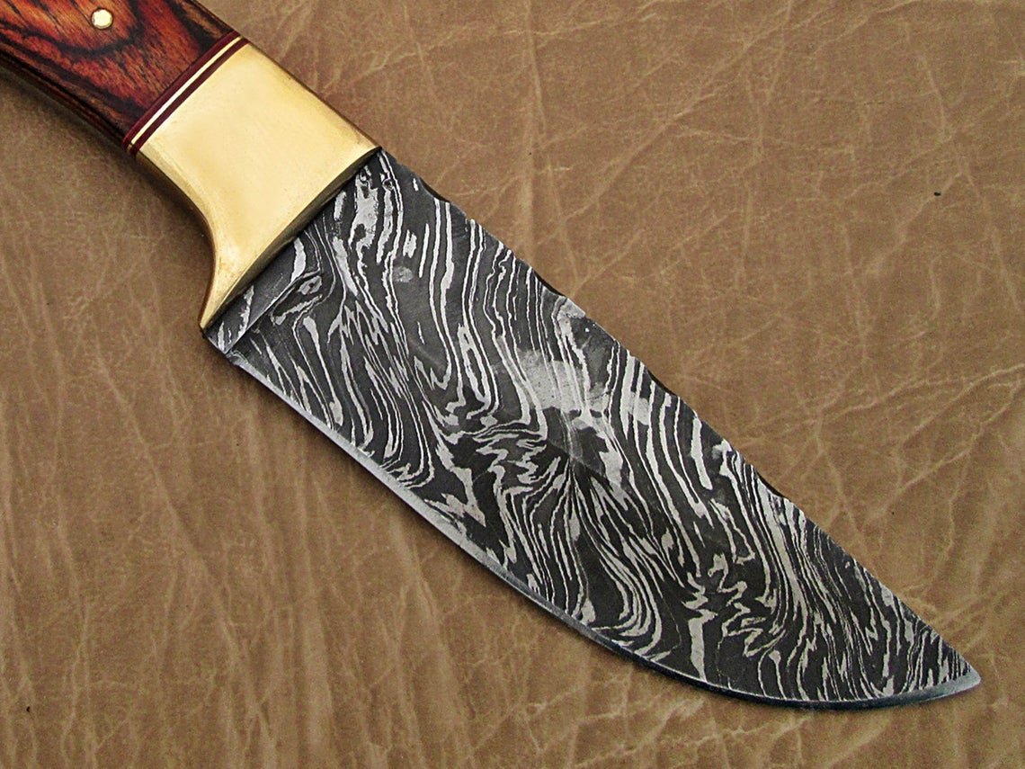 Handmade Damascus steel Skinner knife, Hand forged knife, Anniversary gift, Christmas gift, Gift for him, Gift for boyfriend, New year Gift - Image 4