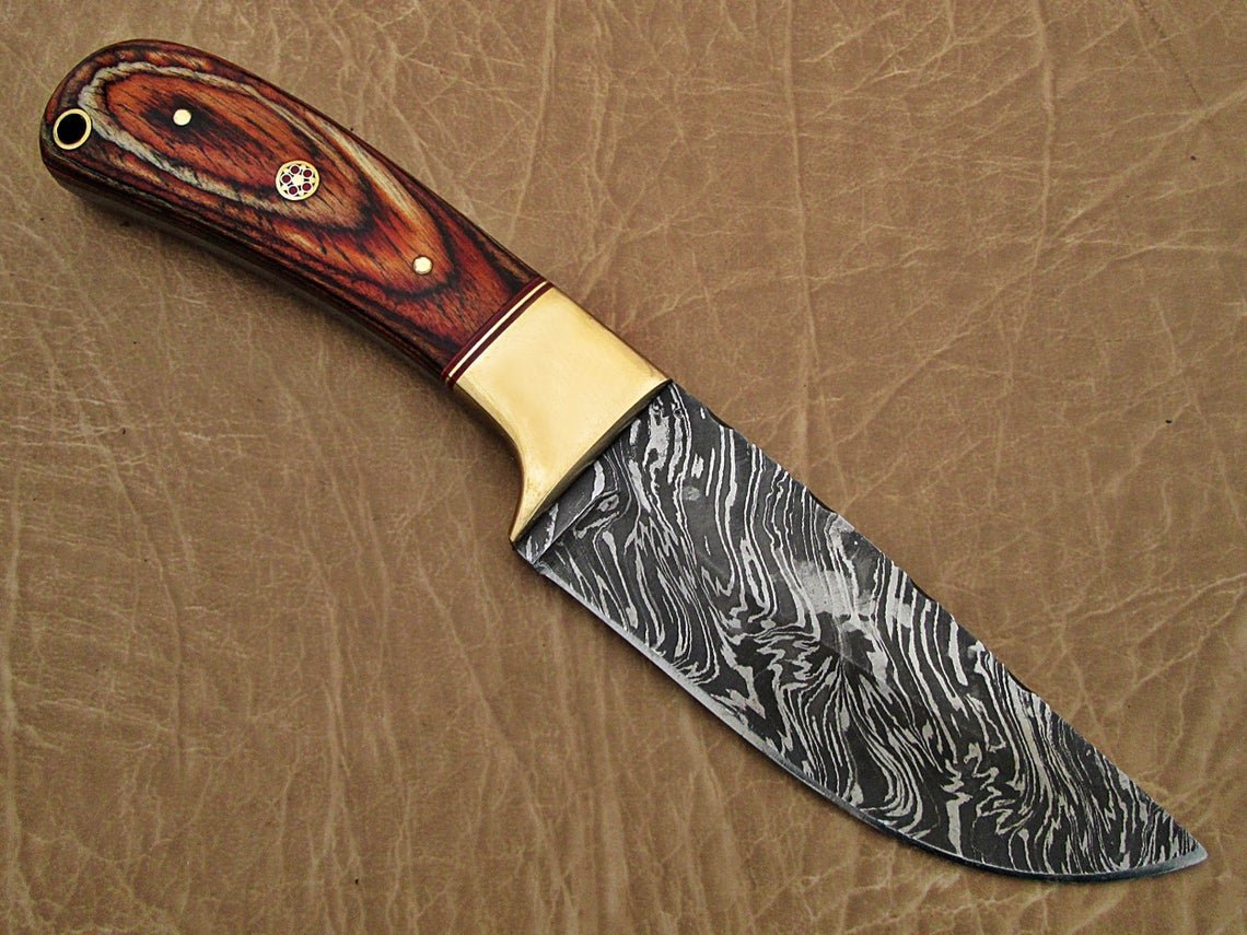 Handmade Damascus steel Skinner knife, Hand forged knife, Anniversary gift, Christmas gift, Gift for him, Gift for boyfriend, New year Gift - Image 5