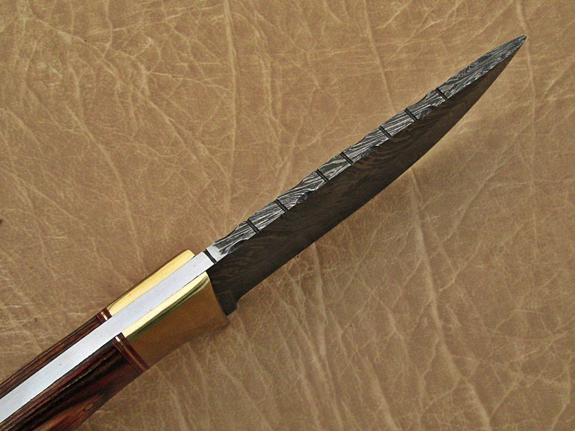Handmade Damascus steel Skinner knife, Hand forged knife, Anniversary gift, Christmas gift, Gift for him, Gift for boyfriend, New year Gift - Image 7