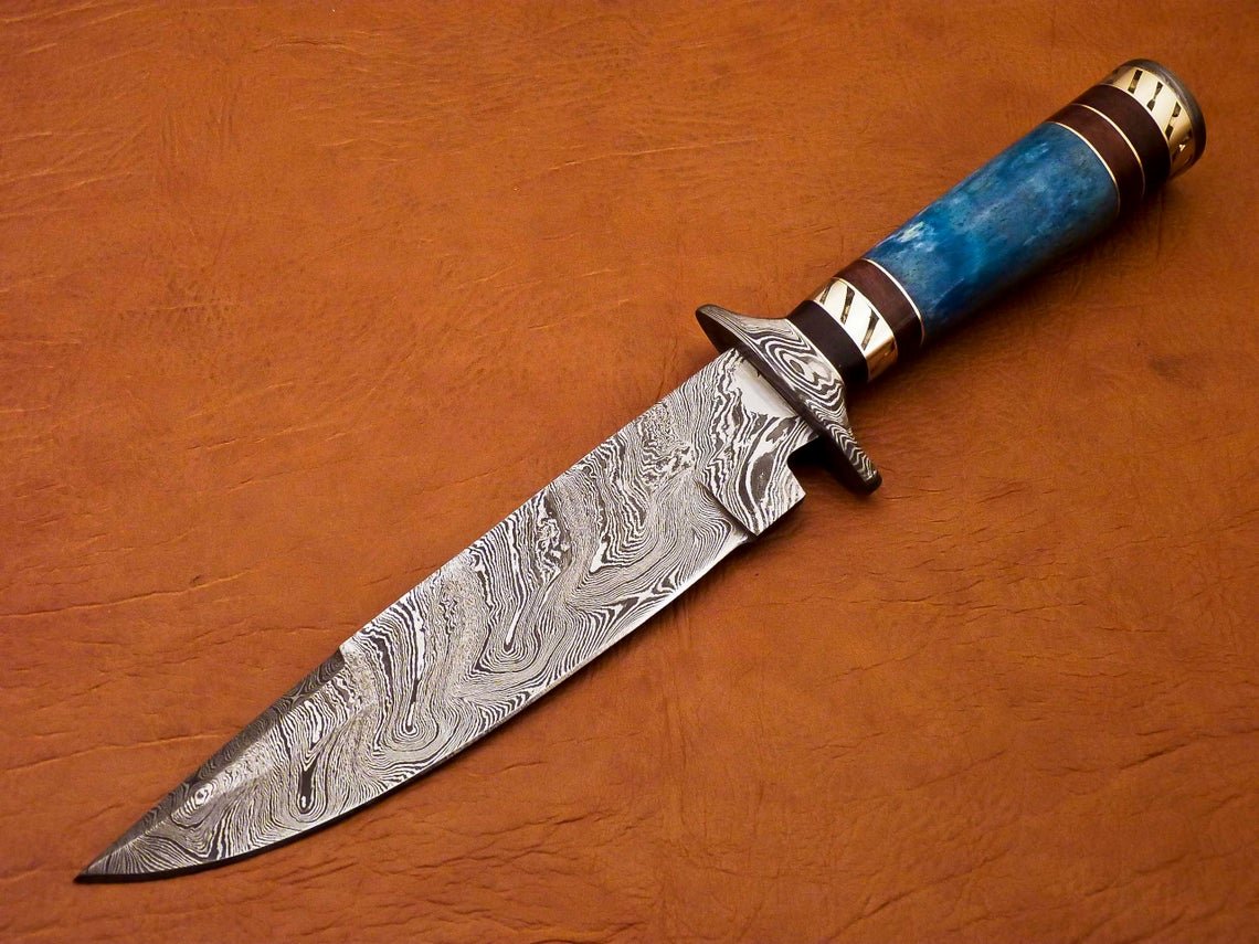 custom handmade knife damascus knife steel chef knife hunting knife bowie knife happy anniversary - Image 5