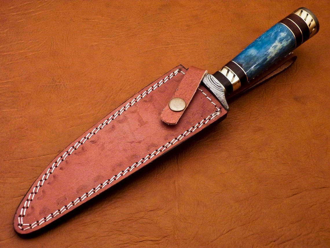 custom handmade knife damascus knife steel chef knife hunting knife bowie knife happy anniversary - Image 7