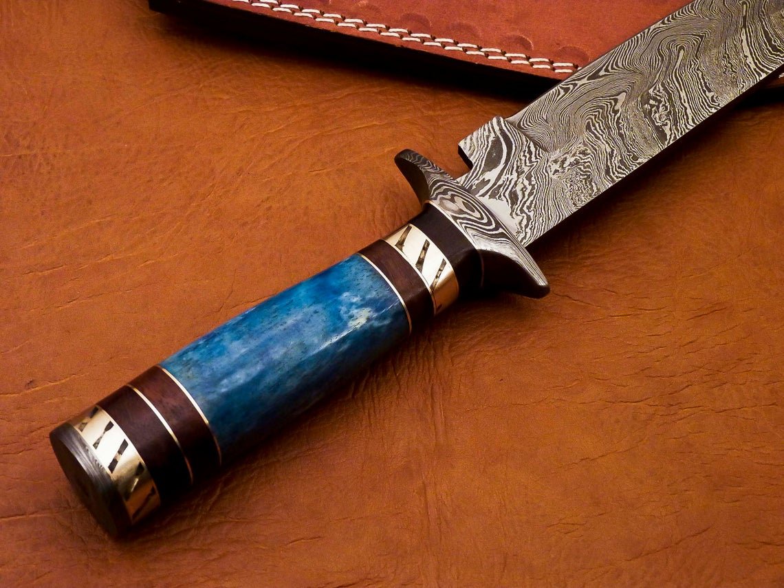 custom handmade knife damascus knife steel chef knife hunting knife bowie knife happy anniversary - Image 8