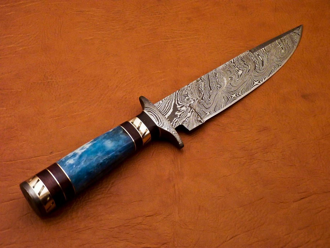 custom handmade knife damascus knife steel chef knife hunting knife bowie knife happy anniversary - Image 9